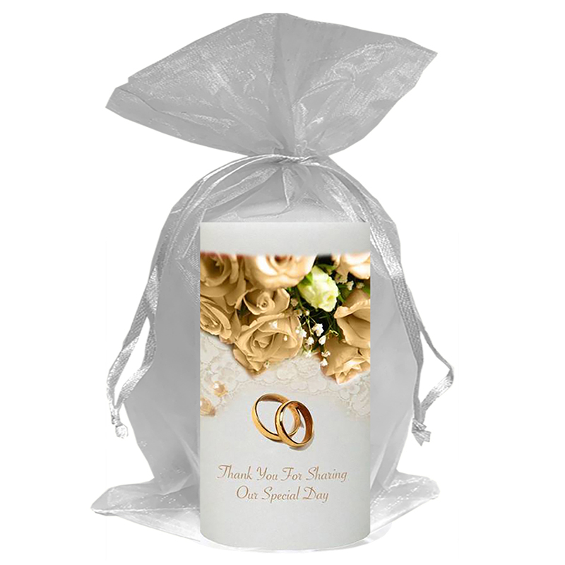 Personalised Thank you Wedding Favour - Pearl