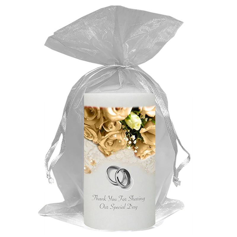 Personalised Thank you Wedding Favour - Pearl