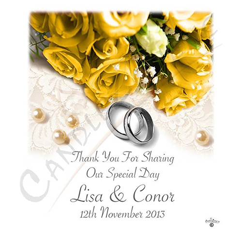 Personalised Thank you Wedding Favour - Pearl
