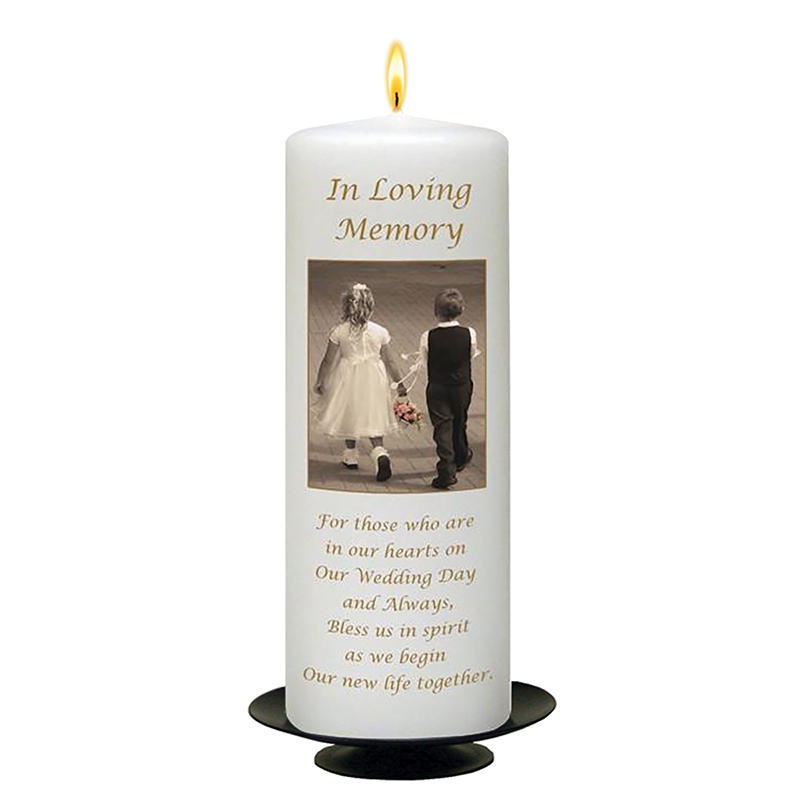 Personalised Wedding Remembrance Candle - Young Love Gold