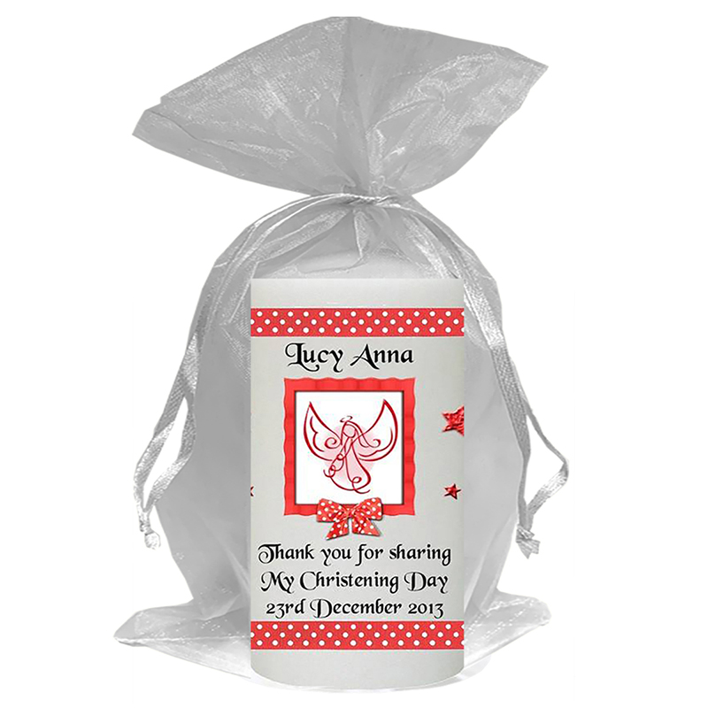 Christening Candle Red