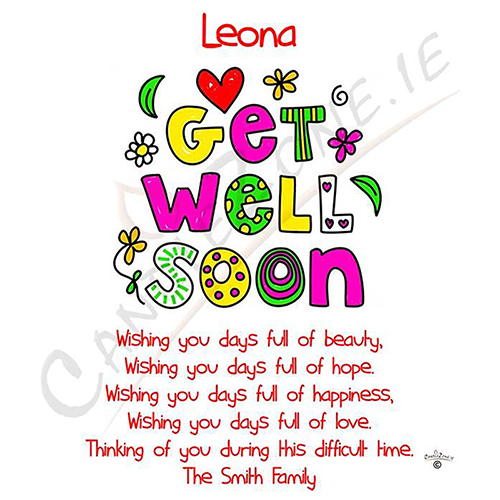 Personalised Get Well Soon Candle Gift - Funky