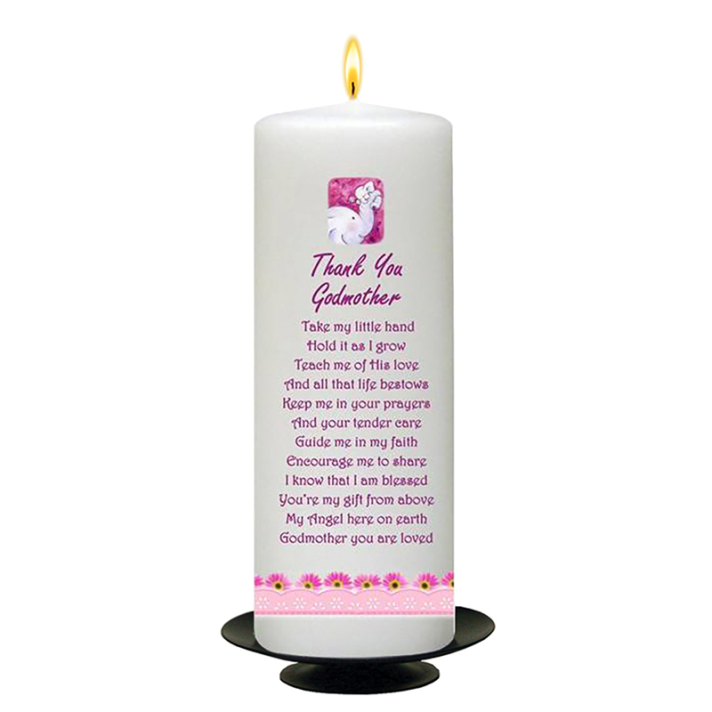 Personalised Godmother Candle Gift - Elephant