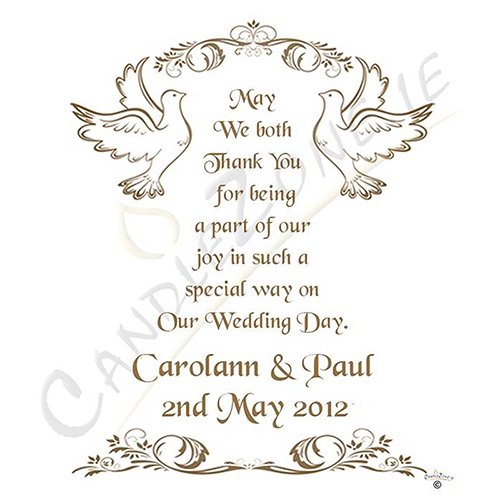 Personalised Wedding Candles - Wedding Wish