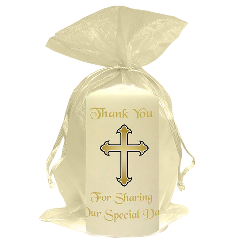 Personalised Wedding Candles - Two Shall Become One Gold