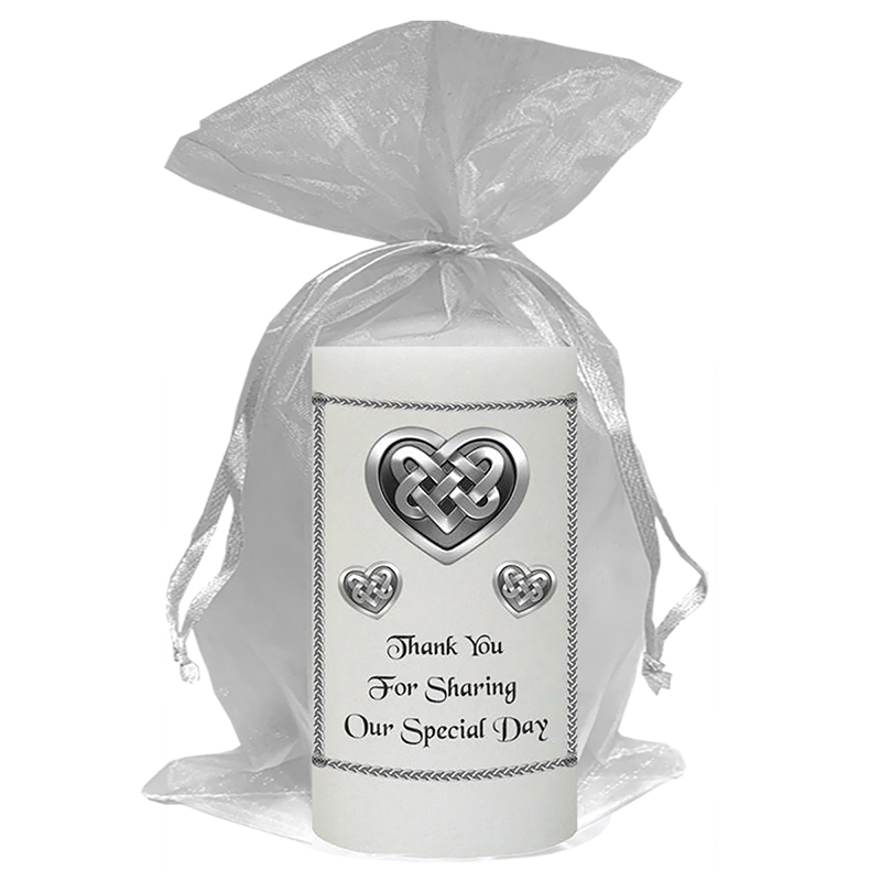 Personalised Wedding Candles - Celtic Heart