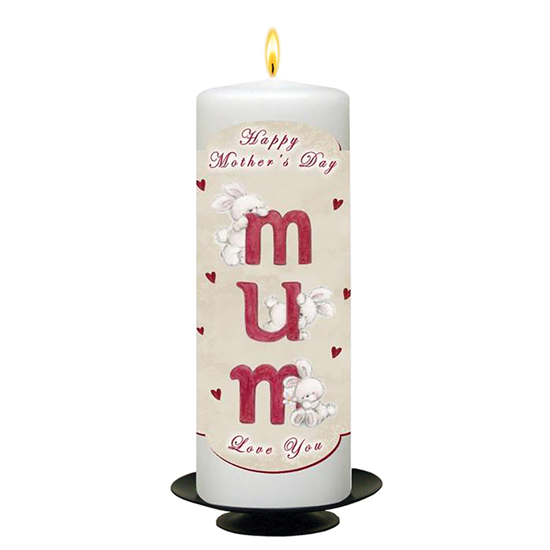 Personalised Mothers Day Candle Gift - Bunnies