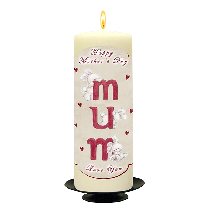 Personalised Mothers Day Candle Gift - Bunnies