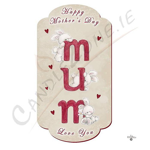 Personalised Mothers Day Candle Gift - Bunnies