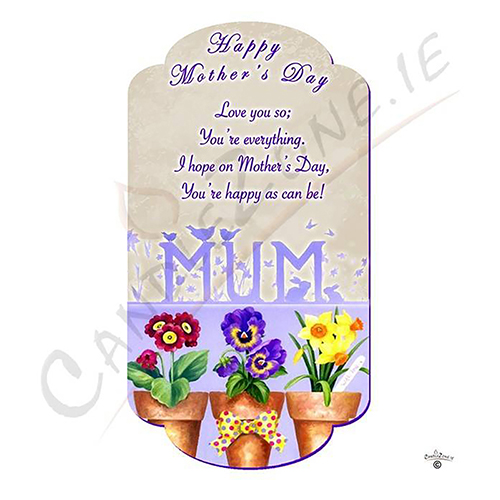 Personalised Mothers Day Candle Gift - Flower Pots