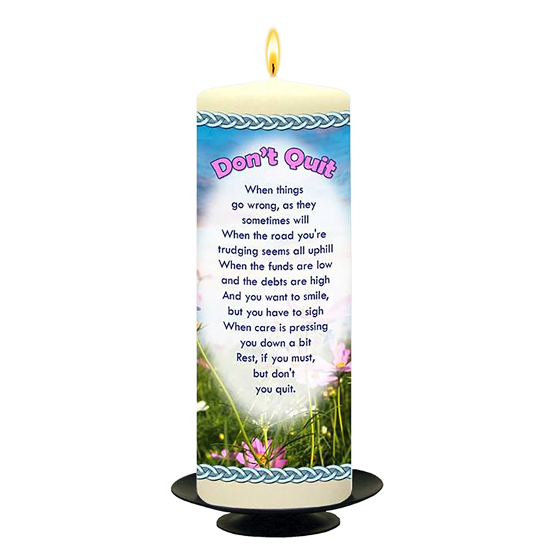 Personalsied Inspirational Candle Gift - Butterfly Dont Quit
