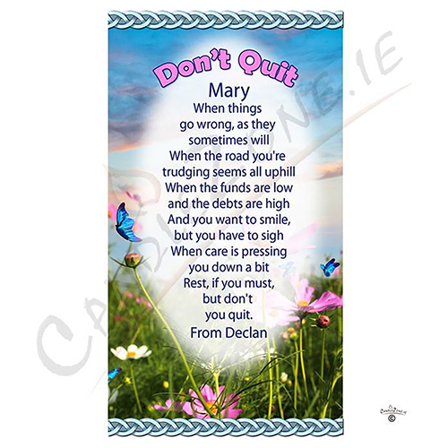 Personalsied Inspirational Candle Gift - Butterfly Dont Quit