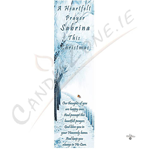 Personalised Christmas - Robin on Fence