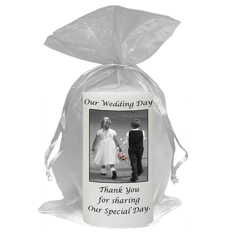 Personalised Thank you Wedding Favour - Young Love Black Script