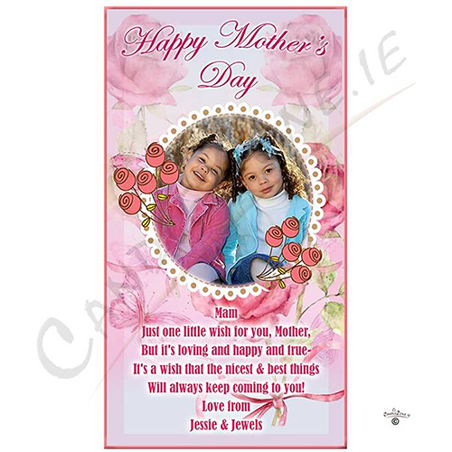 Personalised Mothers Day Candle Gift - Pink Roses