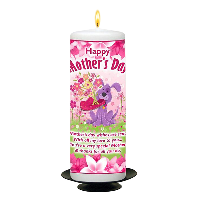Personalised Mothers Day Candle Gift - Pup & Slipper