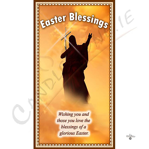 Personalatised Easter Gift Candle - Jesus & Cross