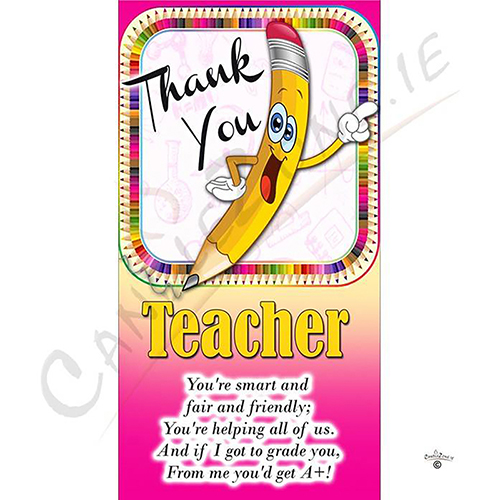 Personalised Thank You Teacher Candle Gift - Pencil