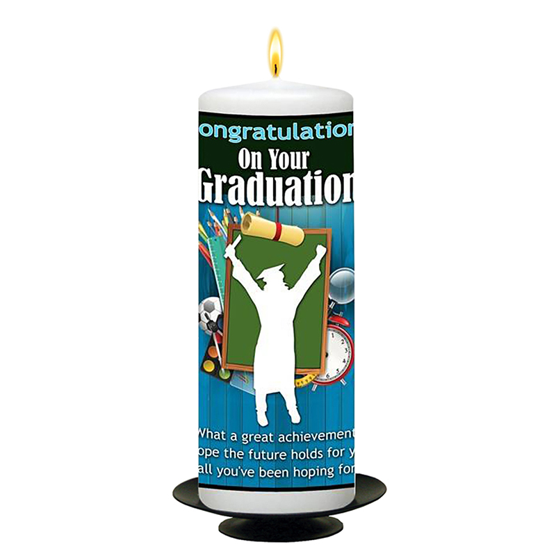 Personalised Graduation Candle Gift - Silhouette & Board