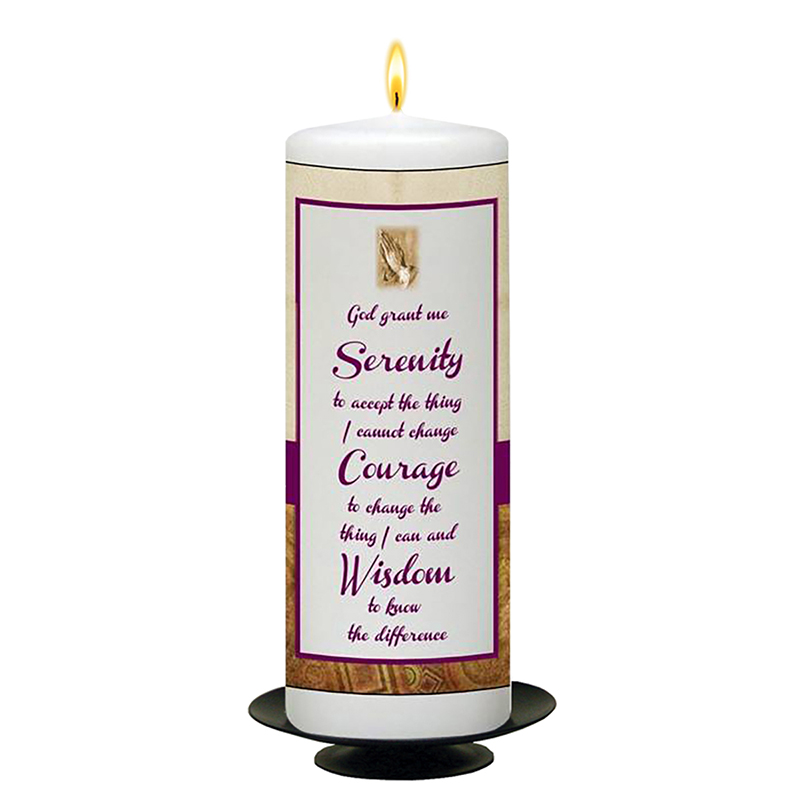 Personalsied Inspirational Candle Gift - Serenity Prayer