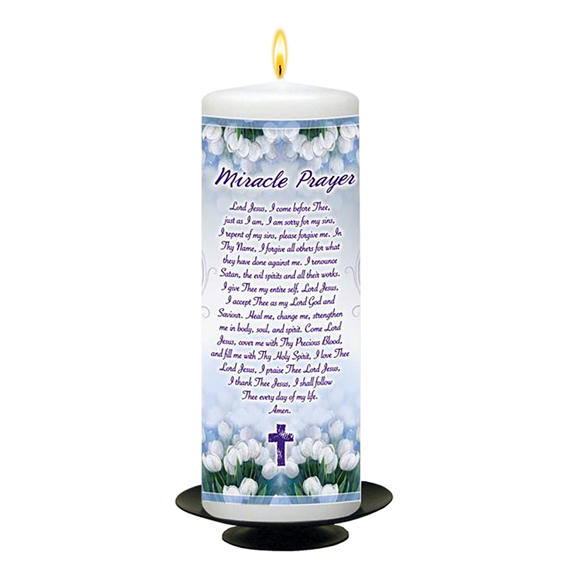 Personalsied Inspirational Candle Gift - Miracle Prayer
