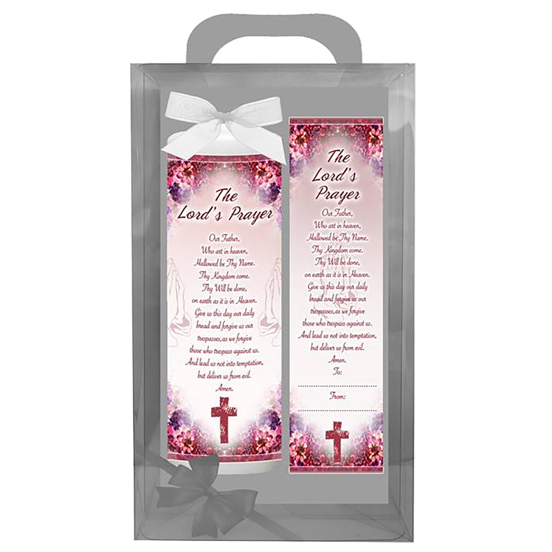 Personalsied Inspirational Candle Gift - The Lords Prayer