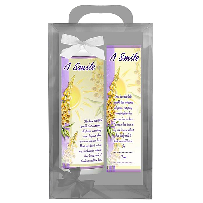 Personalsied Inspirational Candle Gift - Sunlight A Smile
