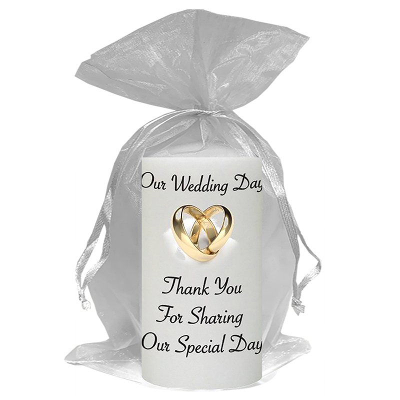 Personalised Thank you Wedding Favour - Entwinded Gold Rings