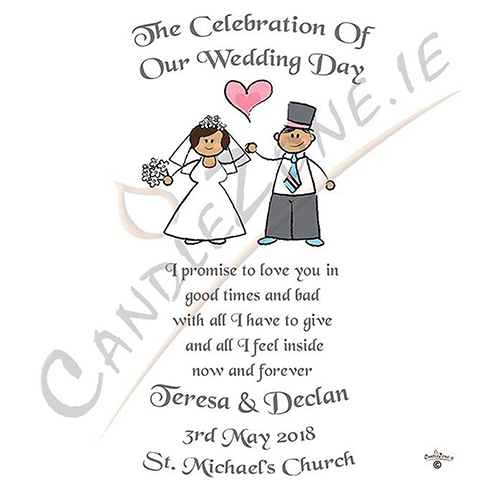Personalised Wedding Candles - Happy Ever After Silver Set (1 x 9 inch & 2 x 6 inch Candles)