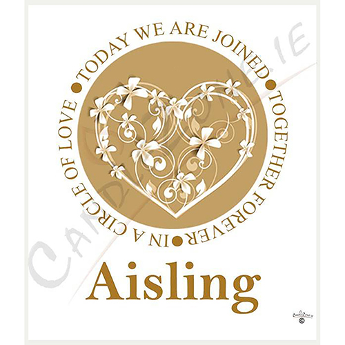Personalised Wedding Candles - Flowers Gold Set (1 x 9 inch & 2 x 6 inch Candles)