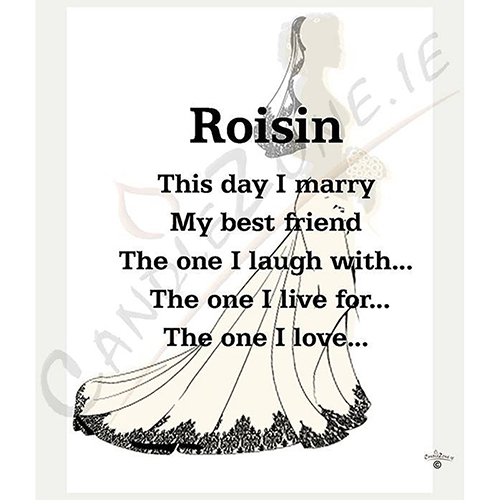 Personalised Wedding Candles - Bride & Groom Set (1 x 9 inch & 2 x 6 inch Candles) Ivory