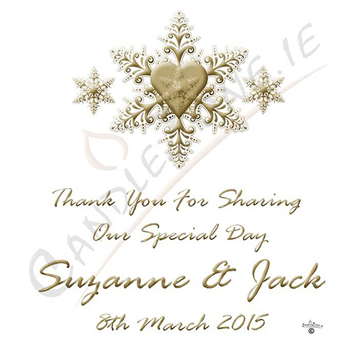 Personalised Wedding Candles - Personalised Wedding Candles - Stars & Hearts