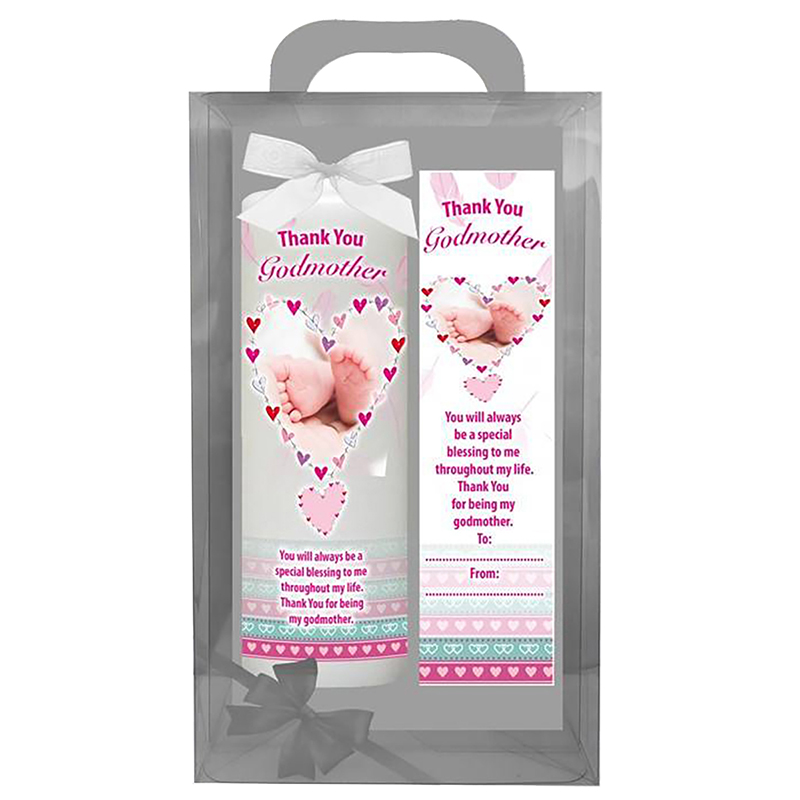Personalised Godmother Mug Gift - Feathered Heart Blue