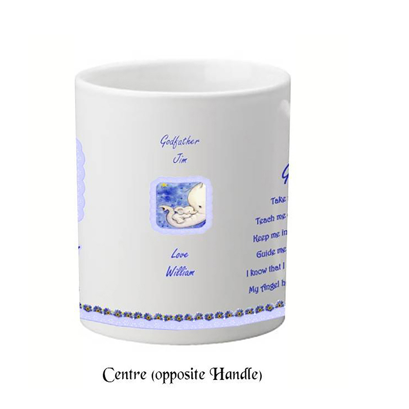 Personalised Godfather Mug Gift - Elephant Blue