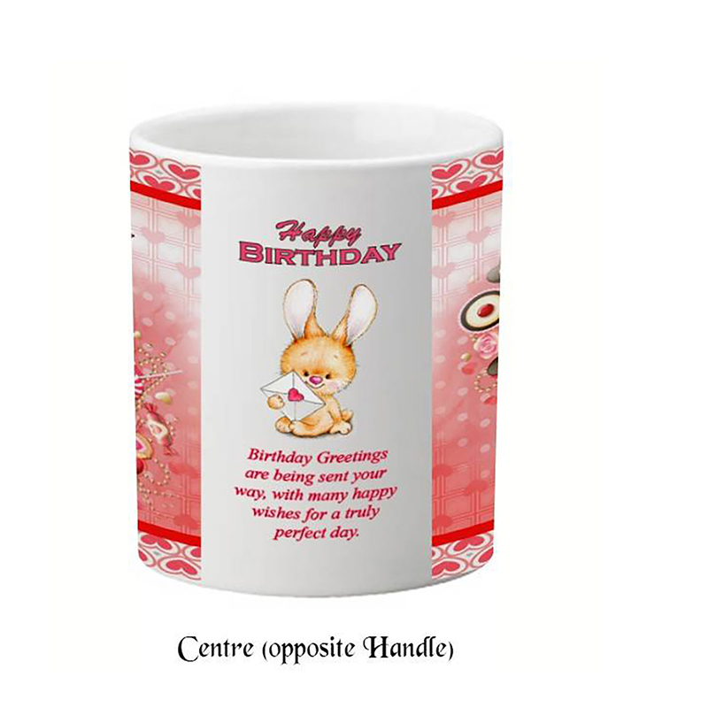Personalised Birthday Mug Gift - Bunny & Card