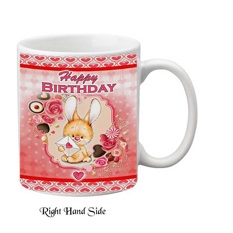 Personalised Birthday Mug Gift - Bunny & Card