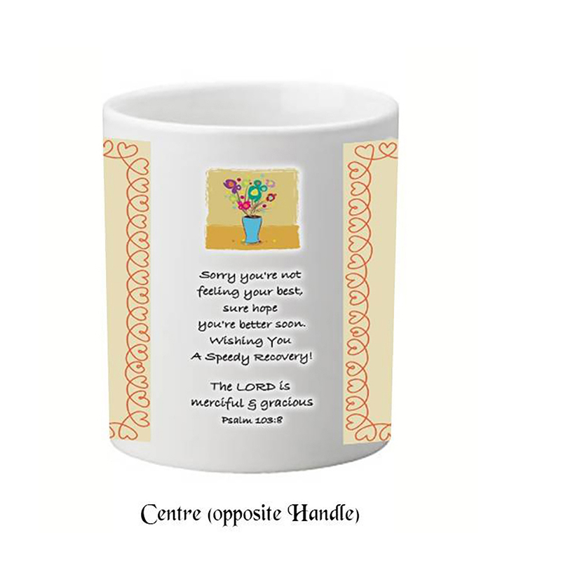 Personalised Get Well Soon Mug Gift - Flowers & Vase