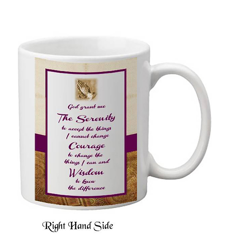 Personalised Mug Gift - Serenity Prayer Praying Hands