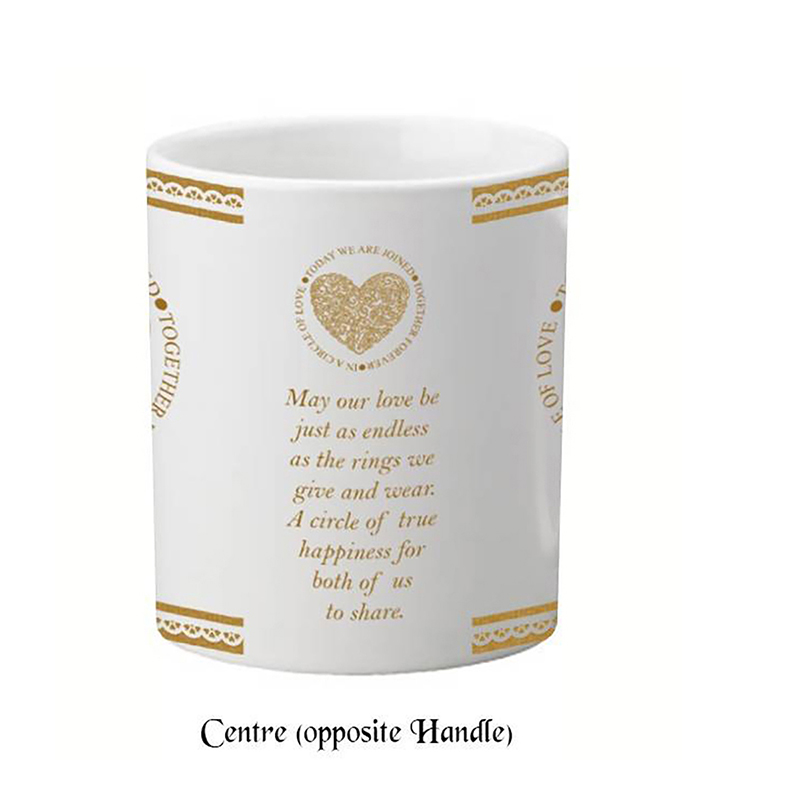 Personalised Mug Gift - Mr & Mrs Circle of Love Mugs (Set of Two)