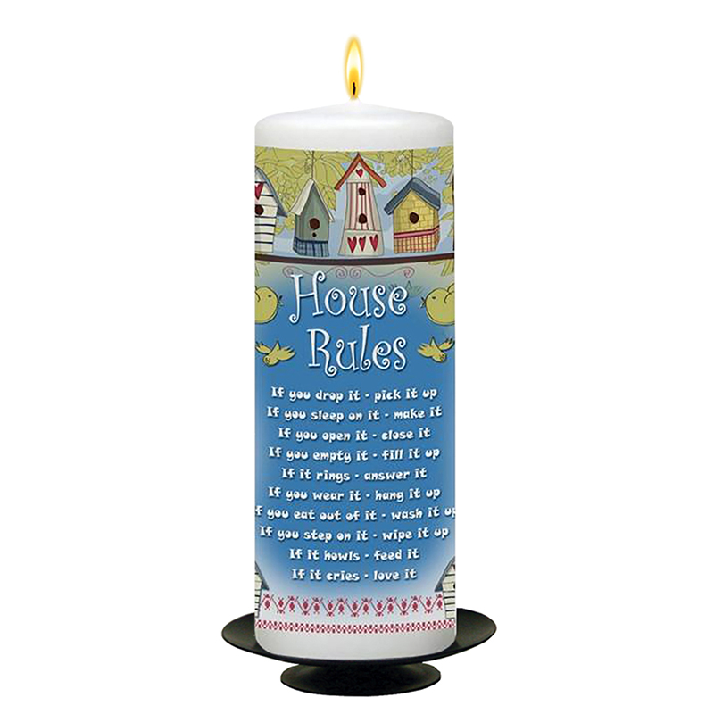 Personalised New Home Candle Gift - House Rules