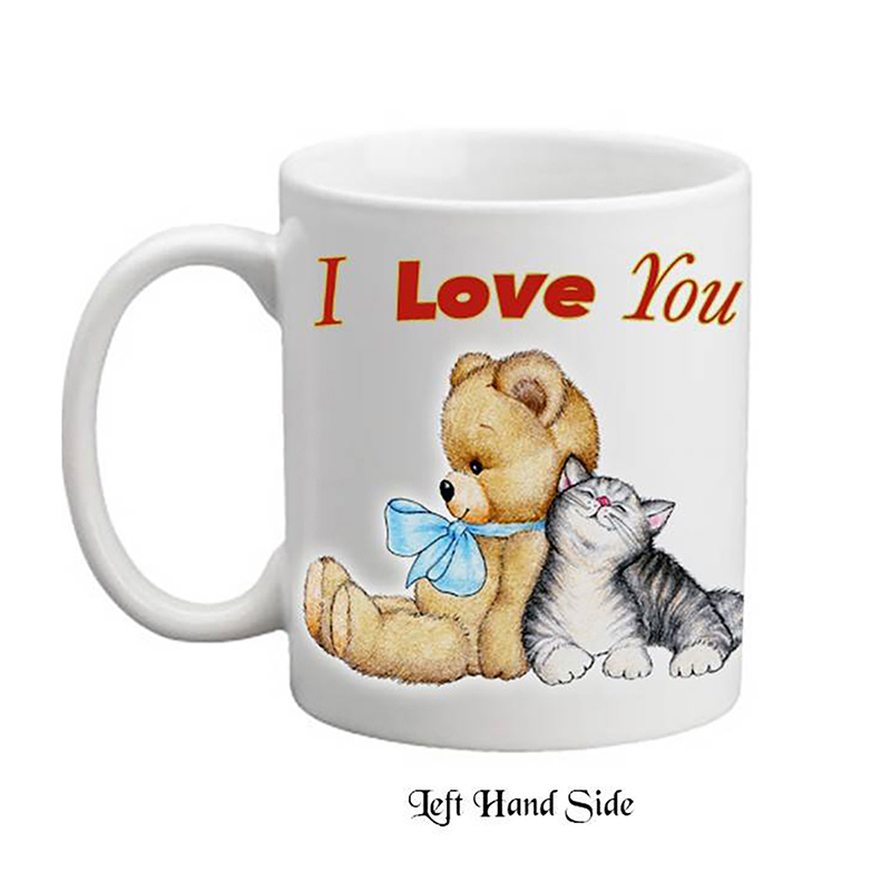 Personalised Mug Gift - Bear & Cat Mug