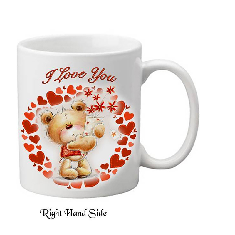Personalised Mug Gift - Teddy & Flowers