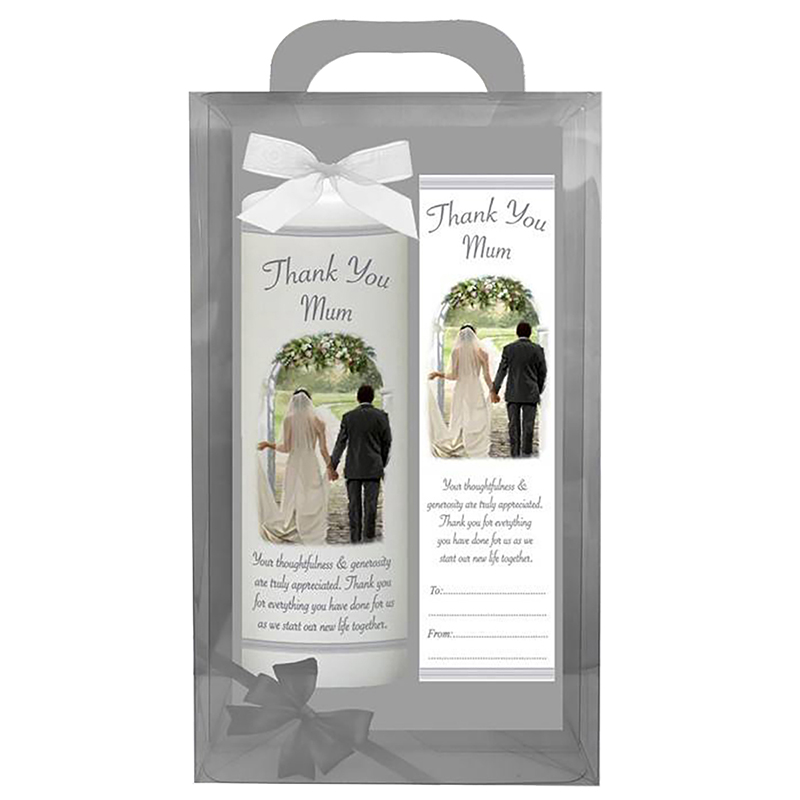Personalised Wedding Thank you Candle Gift - Together Forever - Mum