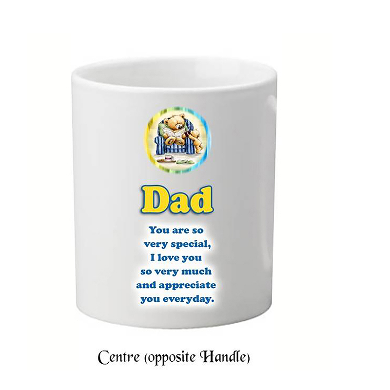 Personalised Slate & Mug Gift - Daddy Bear in Chair