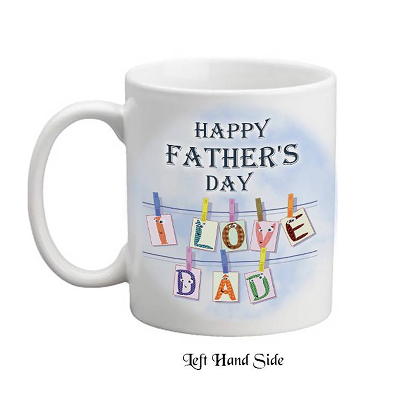 Personalised Slate & Mug Gift - Love Dad Clothes Line