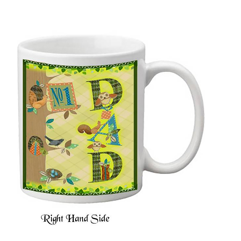 Personalised Slate & Mug Gift - No. 1 Dad Tree & Animlas Mug & Slate Gifts