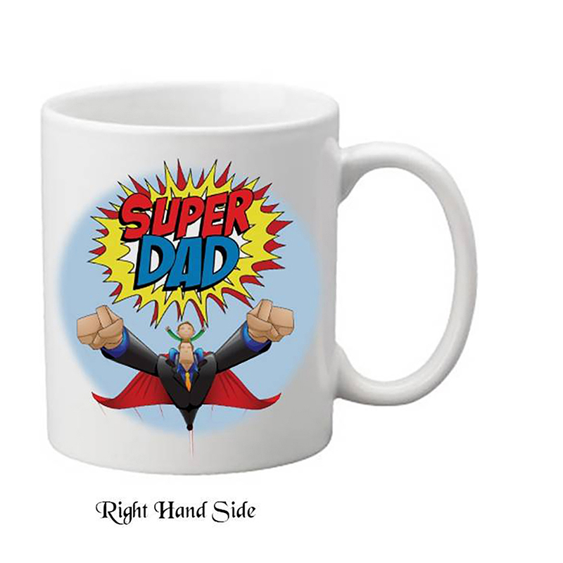 Personalised Slate & Mug Gift - Super Dad Badge