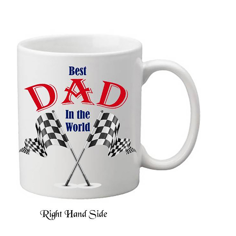 Personalised Slate and Mug Gift - Chequered Flags