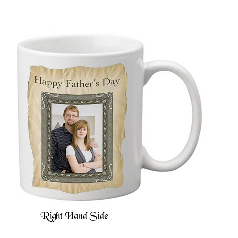 Personalised Slate & Mug Gift - Parchment with Photo