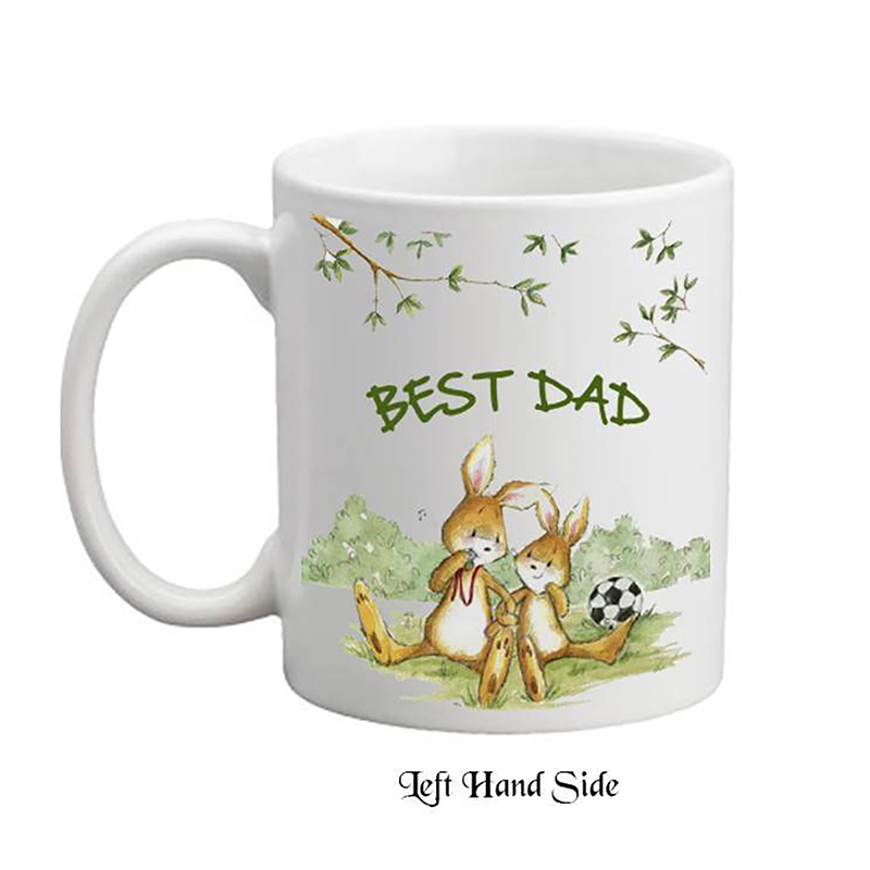 Personalised Slate & Mug Gift - Football Bunnies